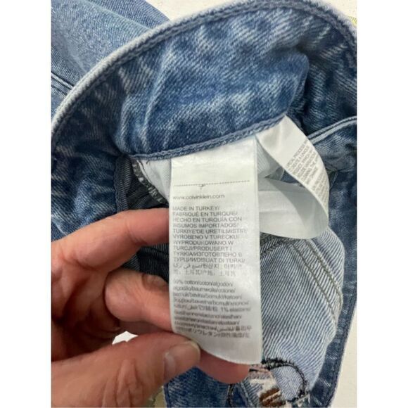 Calvin Klein Jeans VTG Denim Mini Skirt Size 27 - Picture 7 of 9